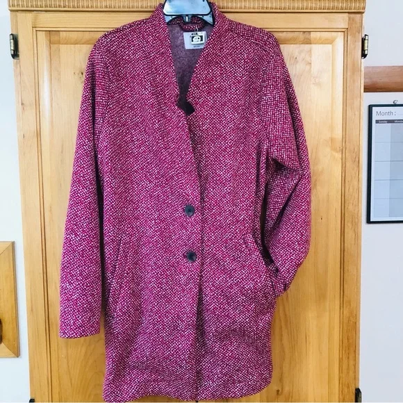 COPY - Old Navy Women's Pink Tweed Coat - Picture 2 of 7